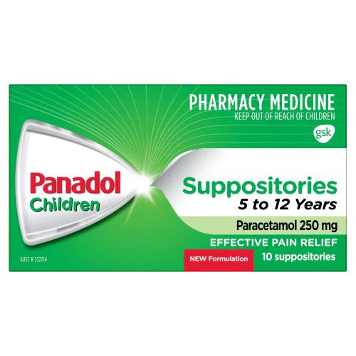 Panadol 250毫克 5-12岁 10粒栓剂
