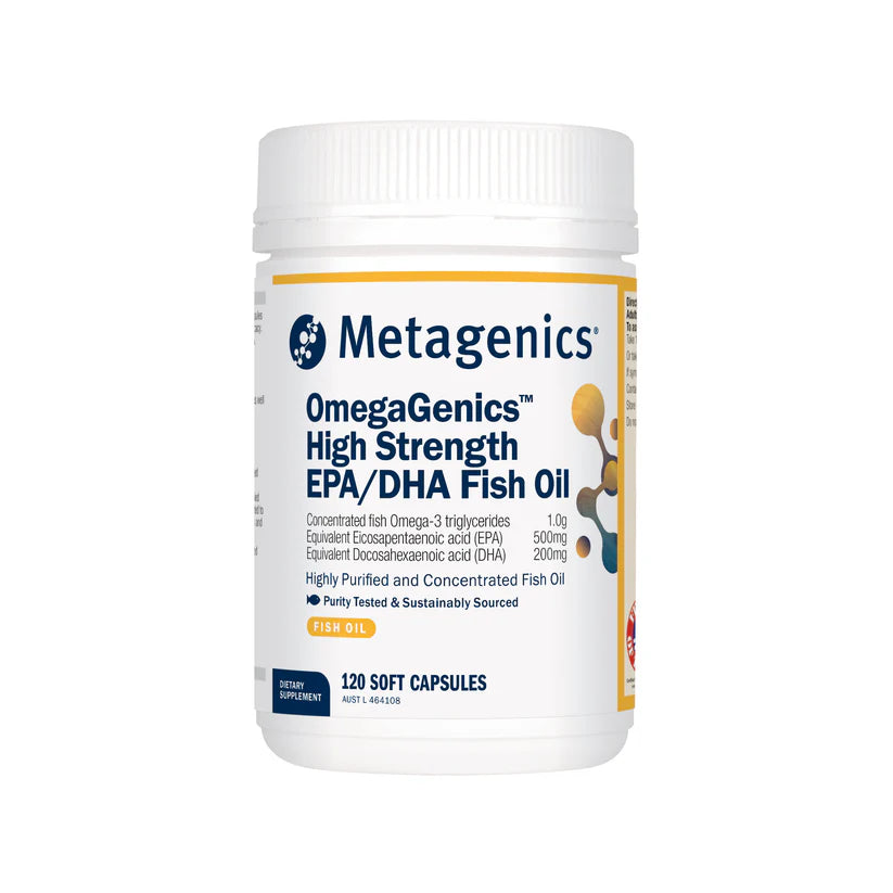 OmegaGenics 高强度 EPA/DHA 鱼油 120 粒胶囊