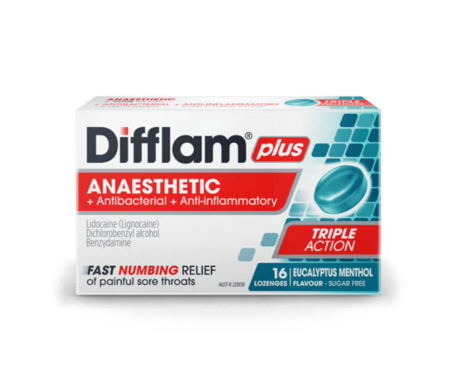 Difflam Plus 麻醉含片 16 粒